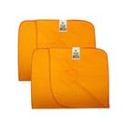 Flanela Laranja Multiuso Pano Limpeza 2u 28x48cm Algodão