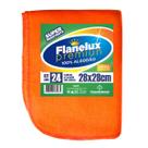 Flanela Laranja Premium 28x28cm 24 Unidades 100% Algodão