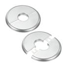 Flange de Parede Bipartida M METERXITY 20 mm ABS Prata, Kit com 2