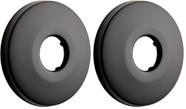Flange para braço de chuveiro OFFO 6,4 cm preto fosco, pacote com 2 Flange para braço de chuveiro OFFO 6,4 cm preto fosco, pacote com 2