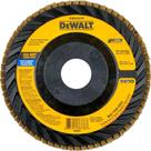 Flap-disc, Disco de Desbaste/acabamento, 4.1/2" - 115 mm, Grão 40, Zircônia, Base Plástica Reta, Dewalt OstenVonder