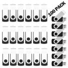 Flash Drives EASTBULL 8GB USB 2.0, pacote com 100 unidades de memória, preto