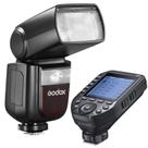 Flash Speedlight Godox V860iiin Ttl Hss + Rádio Flash Godox Xproii - Para Nikon