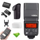 Flash TTL Godox V350S para Sony 2.4G GN36 1/8000s HSS 500 Potência total 0,1s-1,7s Reciclagem com bateria recarregável de 2.000 mAh Speedlite para Sony A7RIII A7RII A7R A58 A99 ILCE6000L A77II RX10 A9 etc (V350-S)