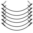 Flat Patch Cables Donner para pedal de efeito de guitarra, 30 cm, pacote com 6