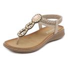Flats Rhinestone Comfy Round Head Beach Resort Plus Size Flats Rhinestone Comfy Round Head Beach Resort Plus Size