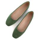 Flats SAILING LU Army Green para mulheres, tamanho 8, material vegano