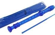 Flauta Doce Germânica Soprano Spring Azul com Capa Flauta Doce Germânica Soprano Spring Azul com Capa