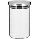 FLAVOR POTE 16x10x10cm 850ml BOROSILICATO TRANSP COM ANEL SILICONE