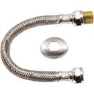 Flexível de inox trançado 1/2" x 60cm cromado Esteves