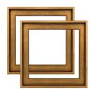 Floater Frame FOLKOR para pinturas em tela de 40 x 40 cm, pacote com 2 unidades douradas