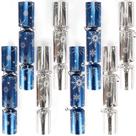 Floco de neve azul e prateado, Favor de festa de Natal JOYIN, pacote com 8 Floco de neve azul e prateado, Favor de festa de Natal JOYIN, pacote com 8