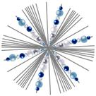 Floco de neve de metal Wire Hotop 48 peças de 15 cm, miçangas DIY Floco de neve de metal Wire Hotop 48 peças de 15 cm, miçangas DIY