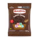 Flocos Chocolate Macio 500g Mavalério Para Decoração de Doces