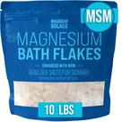 Flocos de magnésio Magnum Solace com MSM 4,54 kg de sais do Mar Morto
