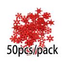 Flocos De Neve De Madeira Multicoloridos Para O Natal, 50 Peças, Formas Mistas, Pingentes