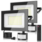 Flood Light papasbox, pacote com 2 unidades, 100 W, 10000 LM, sensor PIR, 220 V, IP65