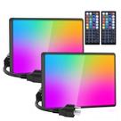Flood Lights Olafus 120W RGB com controle remoto para Halloween, pacote com 2