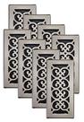 Floor Register Decor Grates SPH410-NKL-8 Scroll 4x10in, pacote com 8