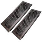 Floor Register Howeall, 10 x 35 cm, pacote com 2 unidades, bronze polido a óleo para caminhar