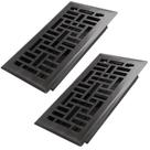 Floor Register Howeall 10x20cm, pacote com 2 unidades de alumínio, bronze polido a óleo