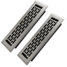 Floor Register Howeall, 2x10 cm, pacote com 2 unidades, caminhável níquel acetinado