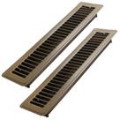 Floor Register Howeall 35x6cm, pacote com 2 unidades, aço pesado, marrom