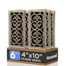 Floor Register Howeall 4x10 cm, pacote com 6 unidades, Heavy Duty Walkable
