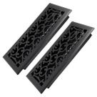 Floor Register Howeall, 4x12 cm, pacote com 2, caminhável - preto