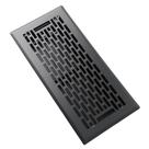 Floor Register SANYCASA Boston Design 10x25cm Aço Preto Fosco