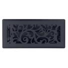 Floor Register Sierra Grates Floral Design 10x25cm preto