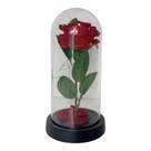 Flor Artificial Cupula 22cm com Led Rosa E Vermelho