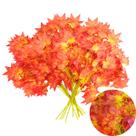 Flor Artificial Decorativa Com 12 Galhos Caules de Outono Laranja - Castela