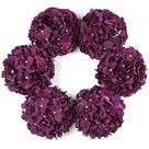 Flor artificial DuHouse Silk Hydrangea com caules x6 (ameixa)