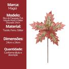 Flor Bico de Papagaio Veludo Rosê Pick Natal Glitter Dourado 24cm - Magizi Flor Bico de Papagaio Veludo Rosê Pick Natal Glitter Dourado 24cm - Magizi