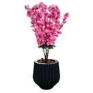 Flor Cerejeira Pessegueiro Artificial + Vaso Polietileno