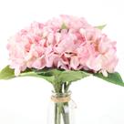 Flor de hortênsia artificial Flojery Silk com caule, 6 peças rosa