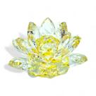 Flor de Lótus Cristal Amarelo Brilhante Espiritual 6 cm