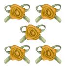 Flor de rococó grande 25mm cor amarelo ouro pct c/10 unidades