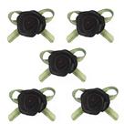 Flor de rococó grande 25mm cor preto pct c/10 unidades