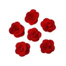 Flor de tecido 25mm em poliéster c/10 peças cor 70 vermelho Flor de tecido 25mm em poliéster c/10 peças cor 70 vermelho