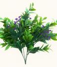 Flor Pick Folhas e Sementes Nevadas Lilas 38cm Flor Pick Folhas e Sementes Nevadas Lilas 38cm