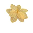 Flor poinsétia artificial - juta - fio dourado