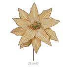 FLOR POISENTIA C/GLITTER (DOURADO) 23cm