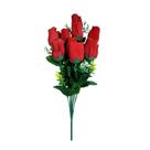 Flor Rosa Botao Aveludado Artificial Vermelha 41 Cm - D Rossi