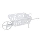 Floreira Carrinho de Mão para Jardim em Aluminio Fundido Porta Porta Vaso Flores Decorativo
