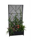 Floreira com Treliça Decorativa Metálica 1,80x40cm Preta
