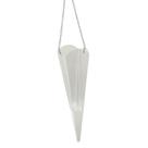 Floreira de Plástico com Corrente - Transparente e Branca - 38x8cm - 1 unidade - Rizzo