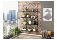 Floreira Decorativa suspensa Vertical com Treliça e Prateleiras - Mobili