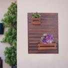 Floreira Para Plantas Jardim Vertical Madeira Maciça 80x60cm Floreira Para Plantas Jardim Vertical Madeira Maciça 80x60cm